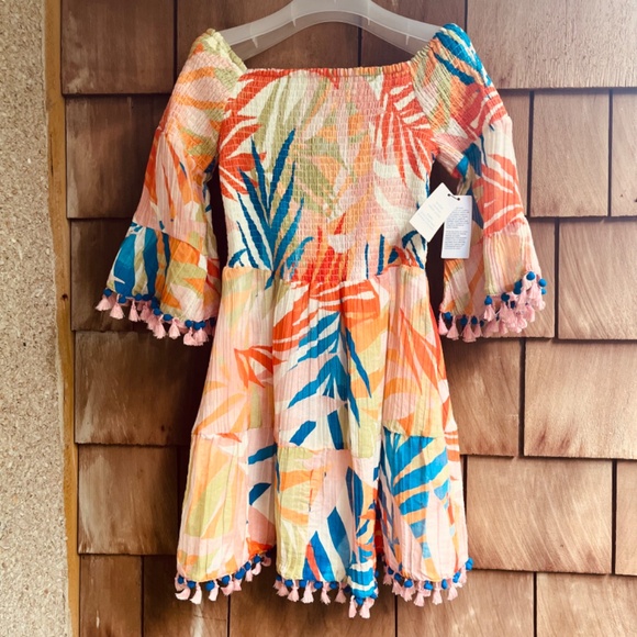 GUESS Multi Cotton Blend Printed A-Line Dress Size M - Picture 7 of 17
